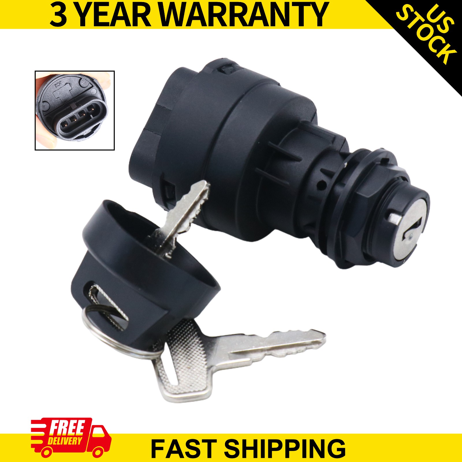 4-Pin Ignition Switch Key For Polaris Sportsman XP 1000 Scrambler 4080413