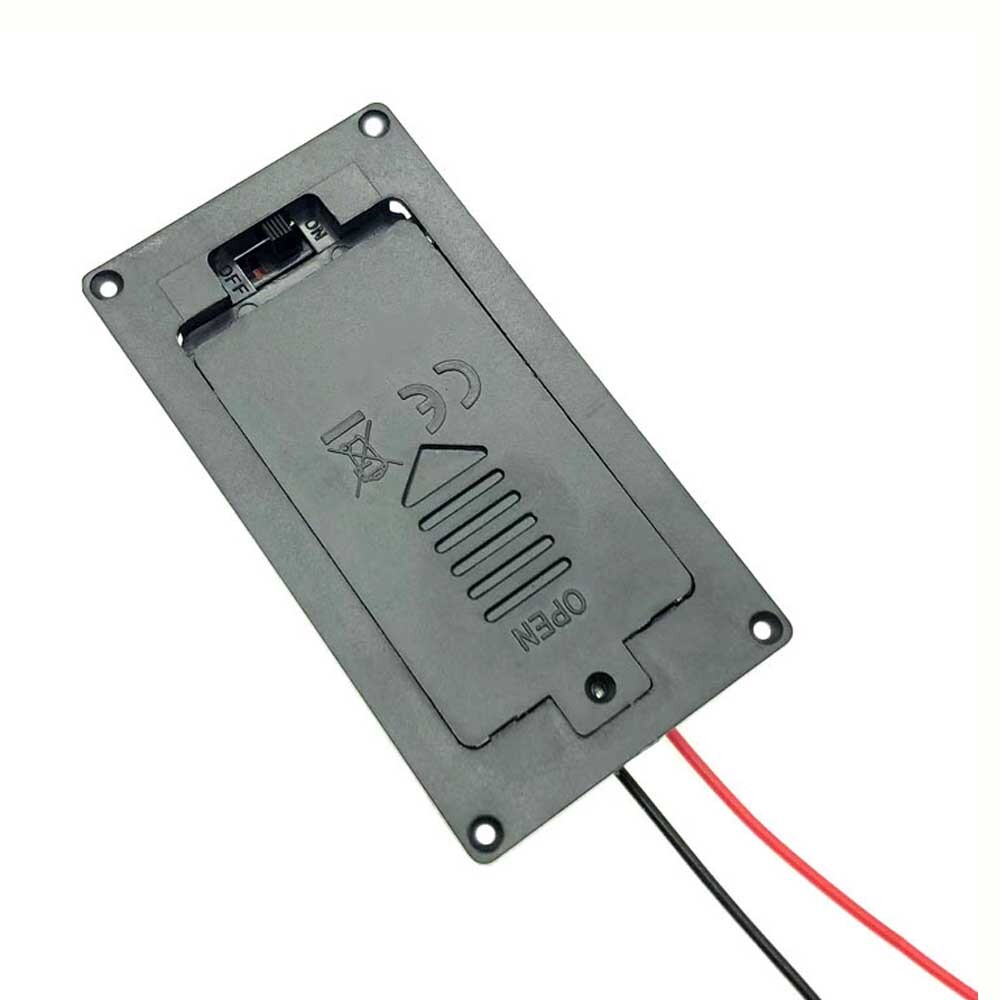 8PCS Twin/2X/Two AA Panel Mount Battery Holder Case Box 3V w/Power Switch & Wire