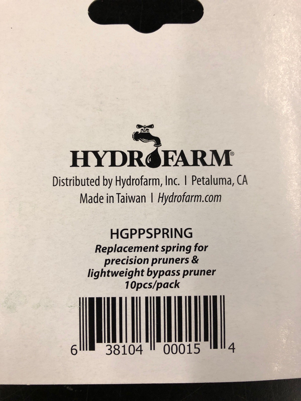 Hydrofarm Replacements Spring, 10 Pieces Per Pack NEW