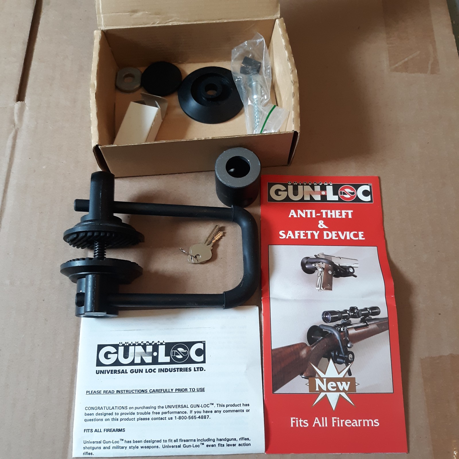 Gun Loc Trigger Lock Model #601 with keys Pistol Rifle Safety Heavy Duty