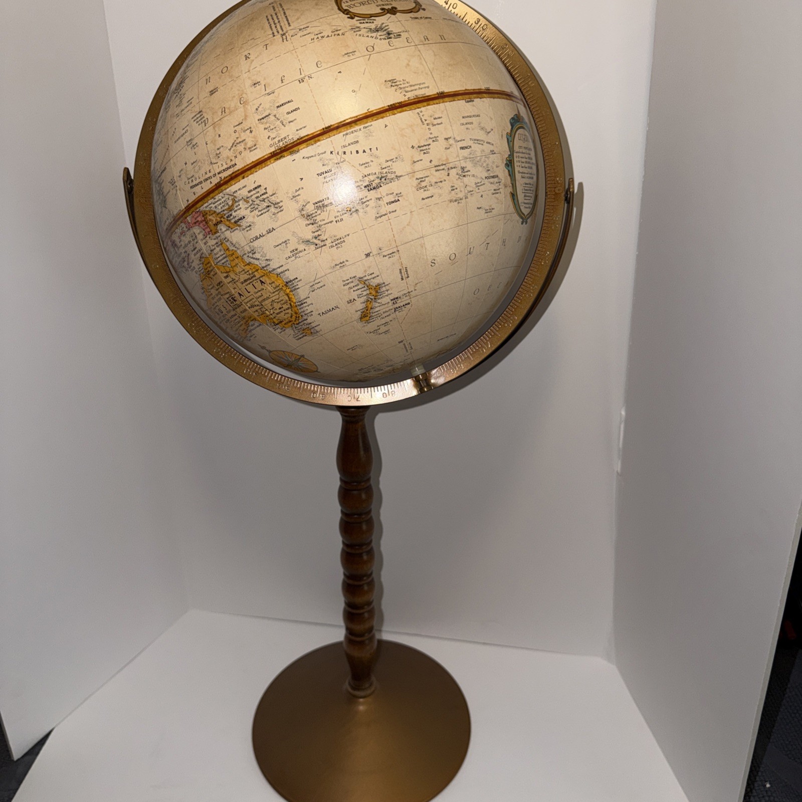 Replogle Globes World Classic Series Antique Style 12 Inch Floor Globe Metal Ba…