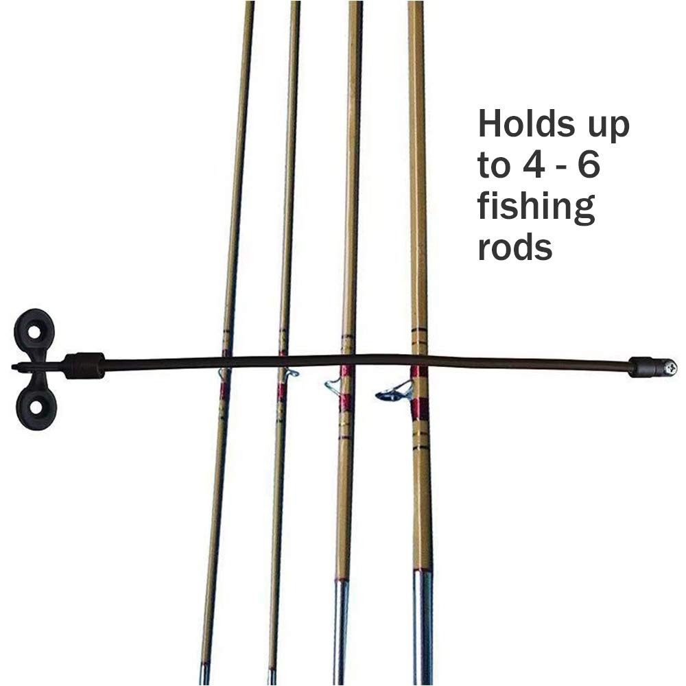 RANDDER Rod Tamer Deck Mount Straps 2 Pack, 6mm 18 inch, Black X 4pack