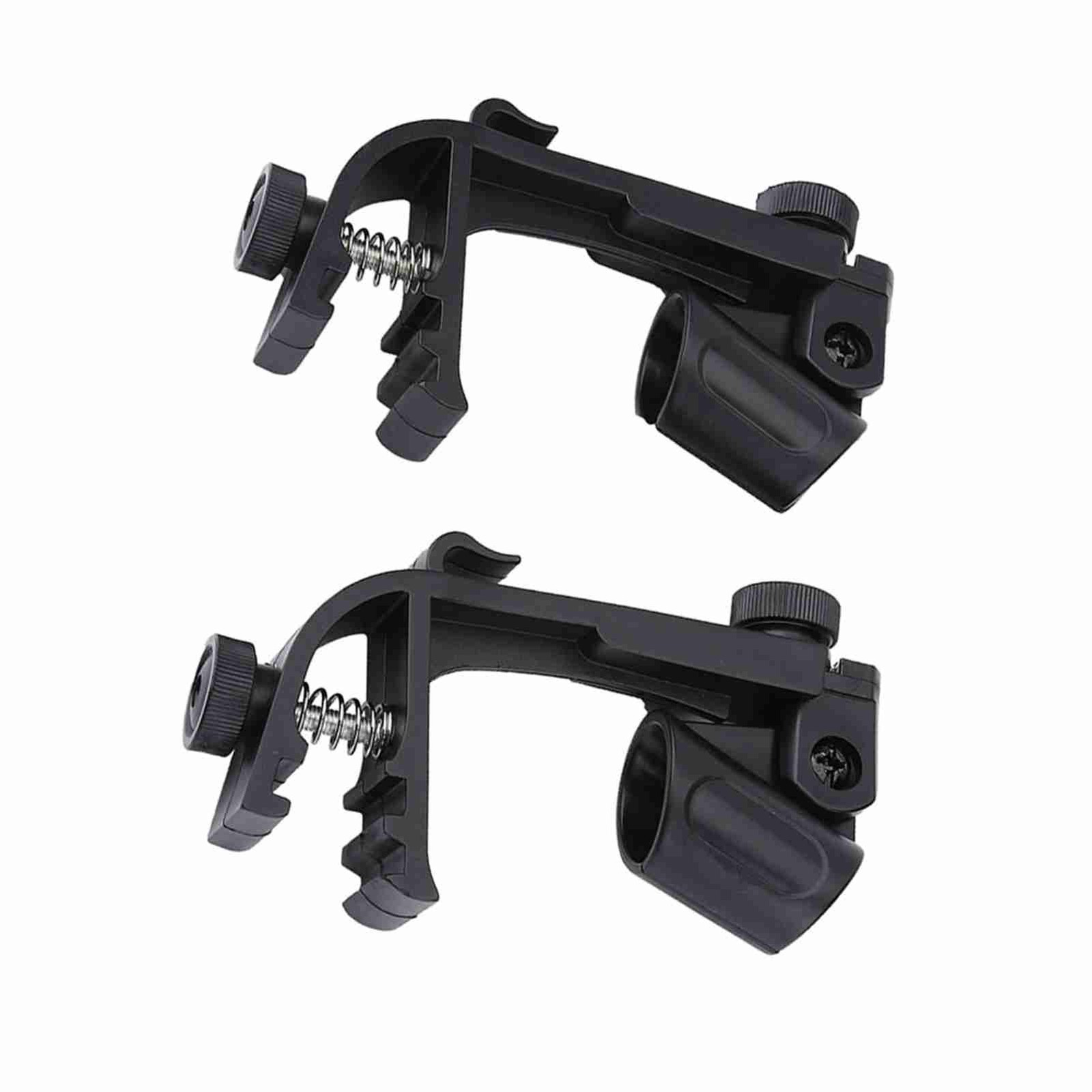 2 Pcs Adjustable Drum Mount Microphone Clip For Hands-Free Recording Or