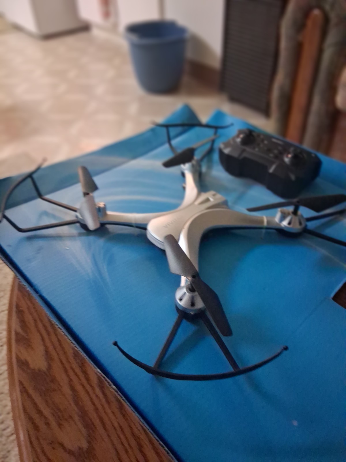 Vivitar Silver/Black Quadcopter Drone w/ Remote Controller & Prop Guards