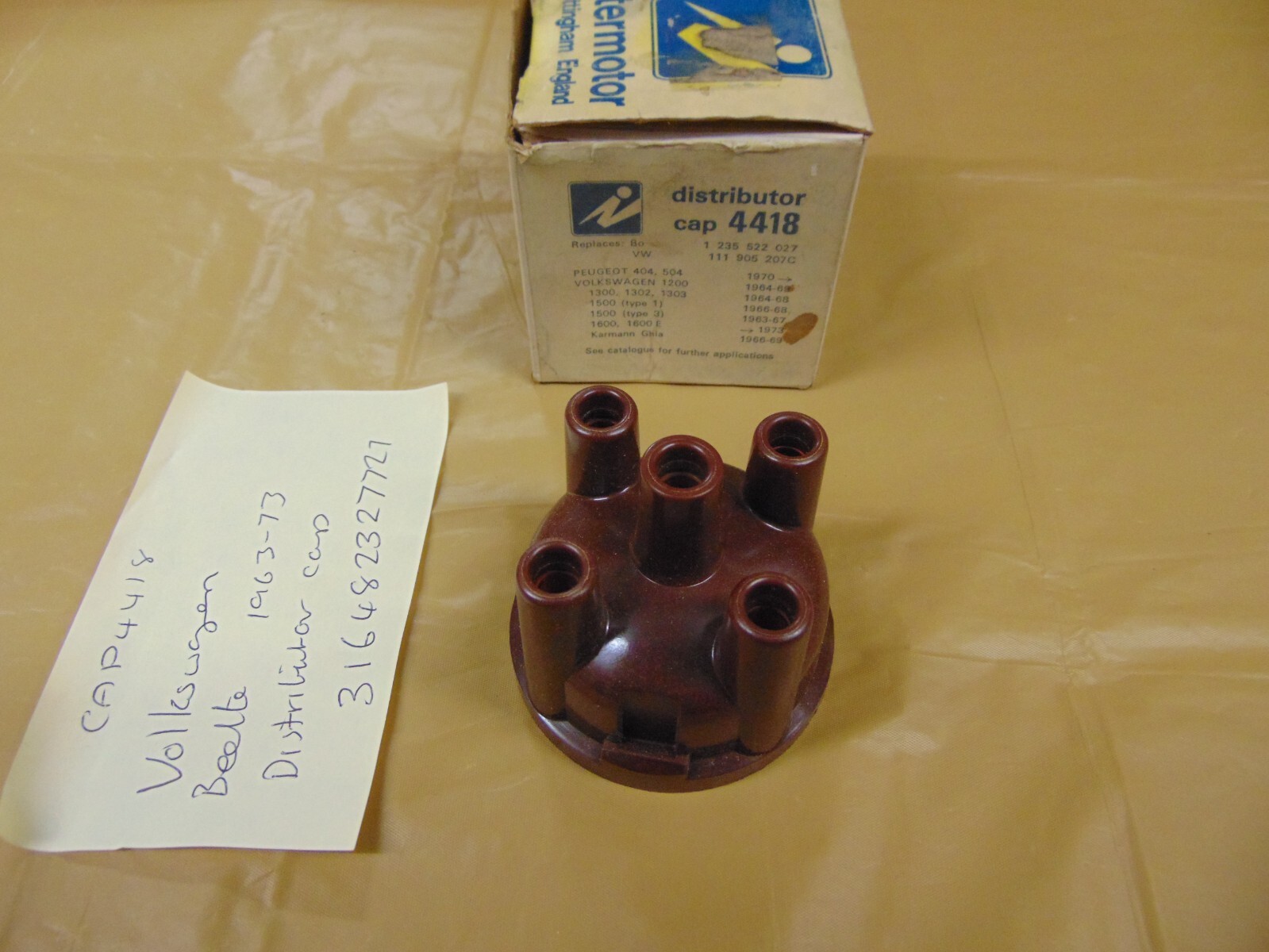 VOLKSWAGEN  BEETLE  TYPE 1 TYPE 3 KARMANN GHIA   1963-73  NEW DISTRIBUTOR CAP