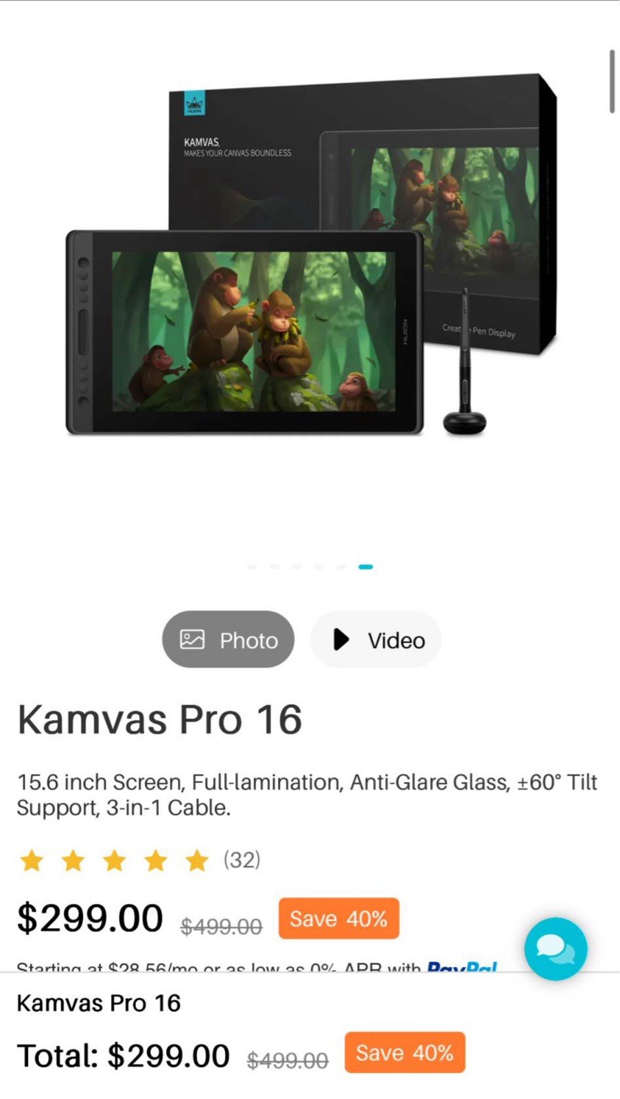 Huion Kamvas Pro 16 Graphics Tablet - GT156