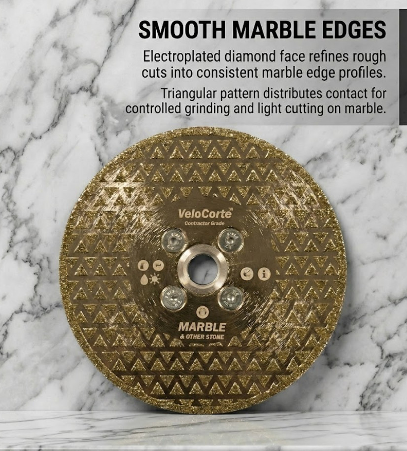 VeloCorte Marble Shape 5.0" Electroplated Diamond Blade For Grinding Marble