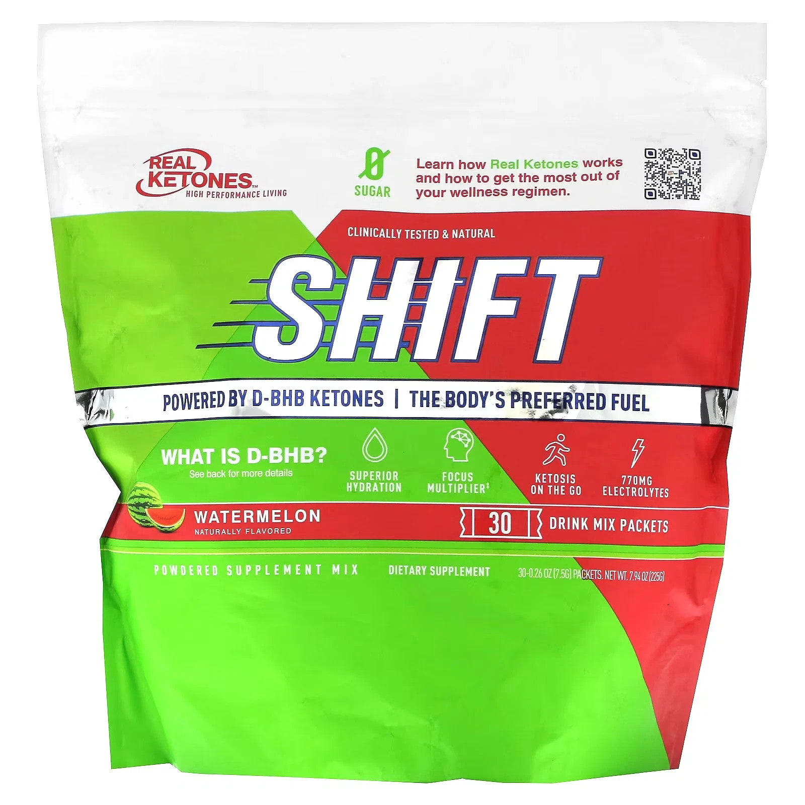 30 Packets, Real Ketones, Shift, Watermelon, not 7 days trial packs, EXP 2028