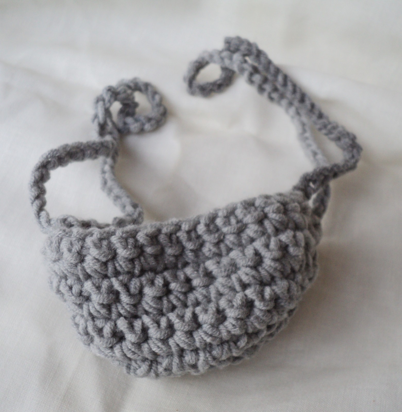 New Hand Crochet Light Grey Acrylic NOSE WARMER Winter Sports Clothing Unisex