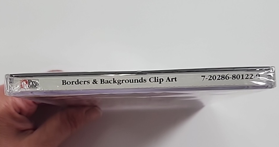 Pro One Borders And Backgrounds Clip Art PC Cd Rom Windows 95 Sealed NOS