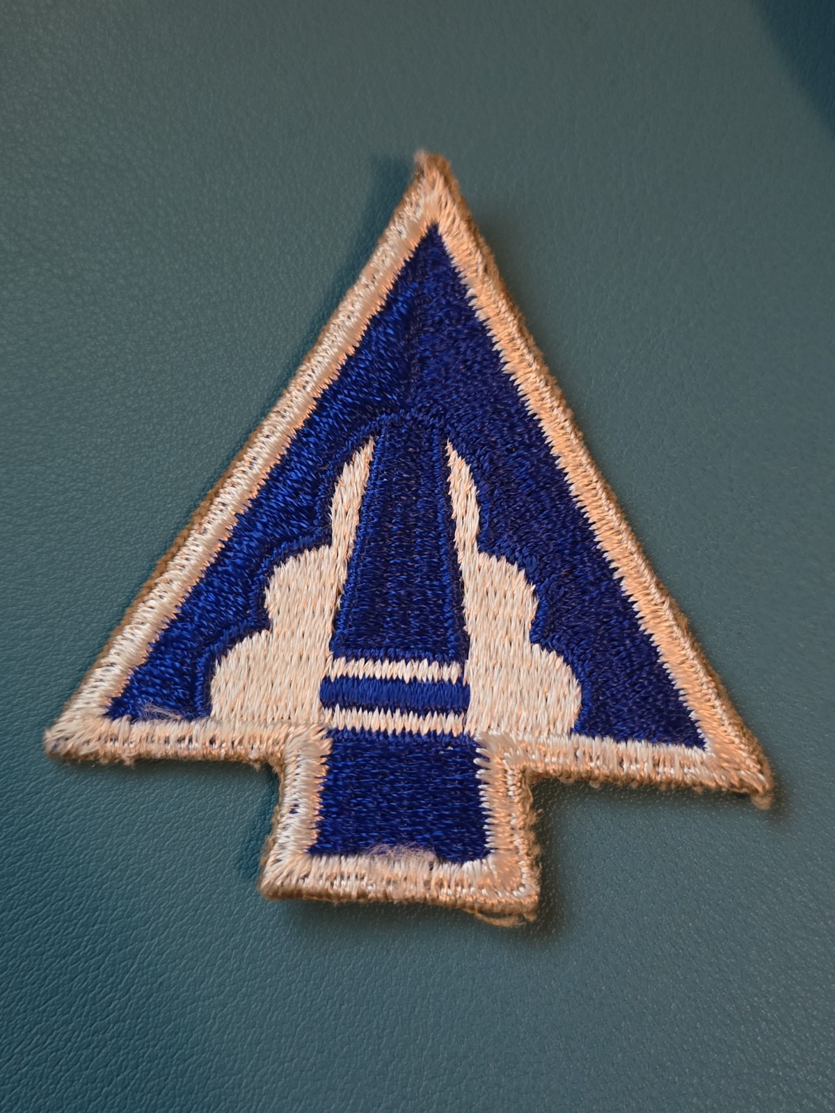 US Army 22nd Corps Patch-Cut Edge-Snow Back-Vintage WW-II