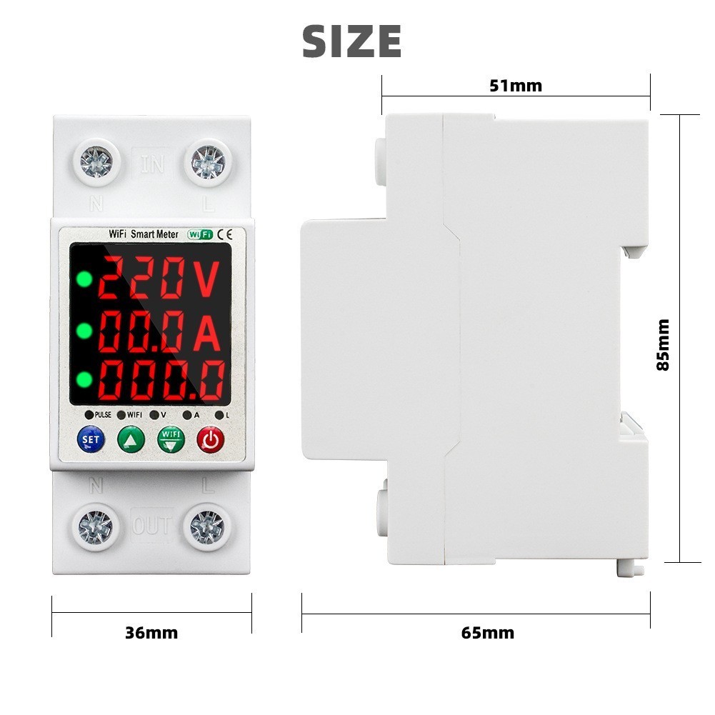 Auto Reset Smart Voltage Protector with Dual Display for Home and Business