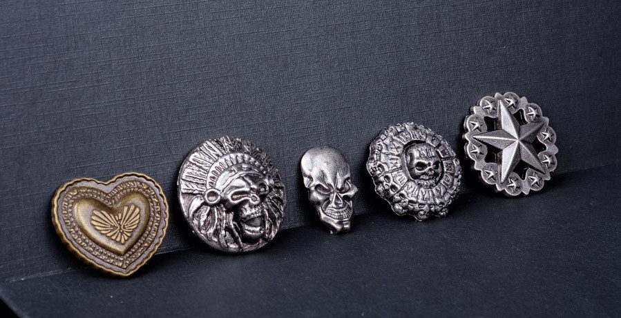 5pcs DIY Vintage Different Style Stud Rivet Tack Punk Decor Conchos Leathercraft