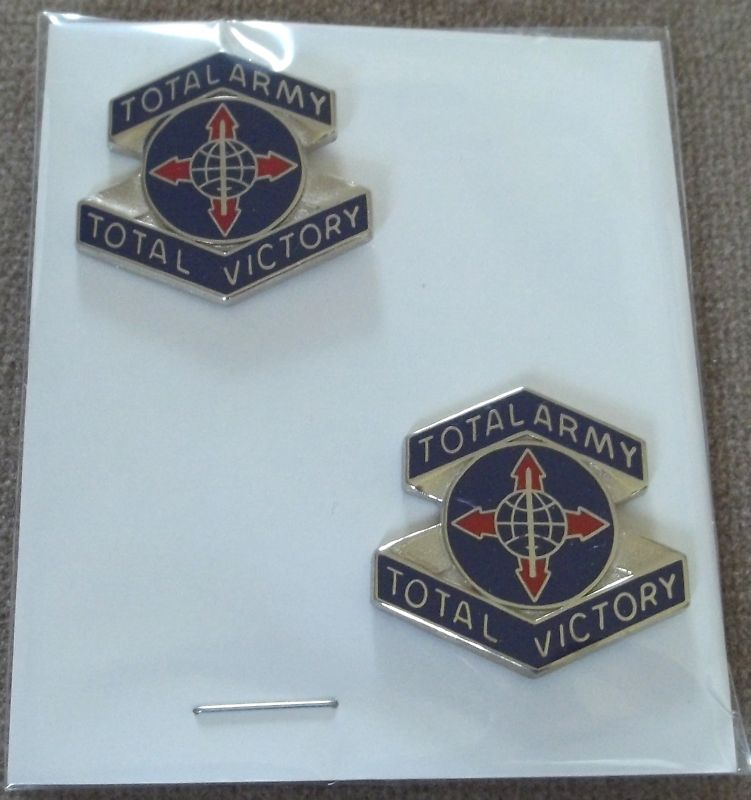 US Army Total Army Personnel Agency Unit Crest Insignia New Pair