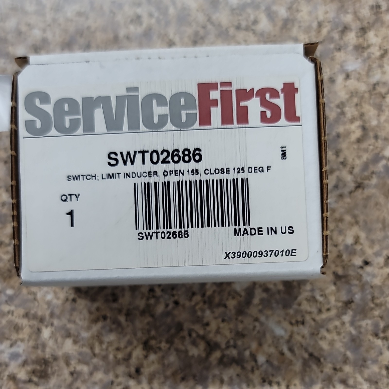 ServiceFirst SWT02686 Limit Inducer Switch Open 155°F Close 125°F B342017P02