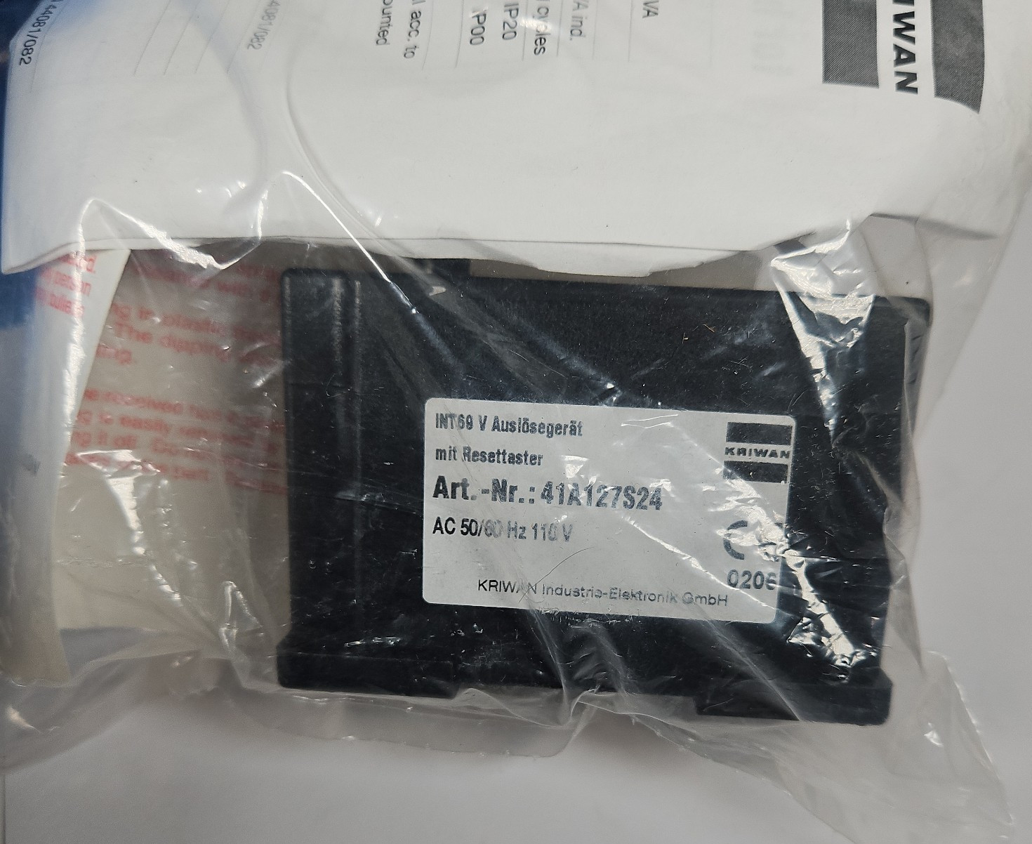 New SEALED Kriwan INT69V Pump Compressor Motor Protection Relay 41A127S24 Module
