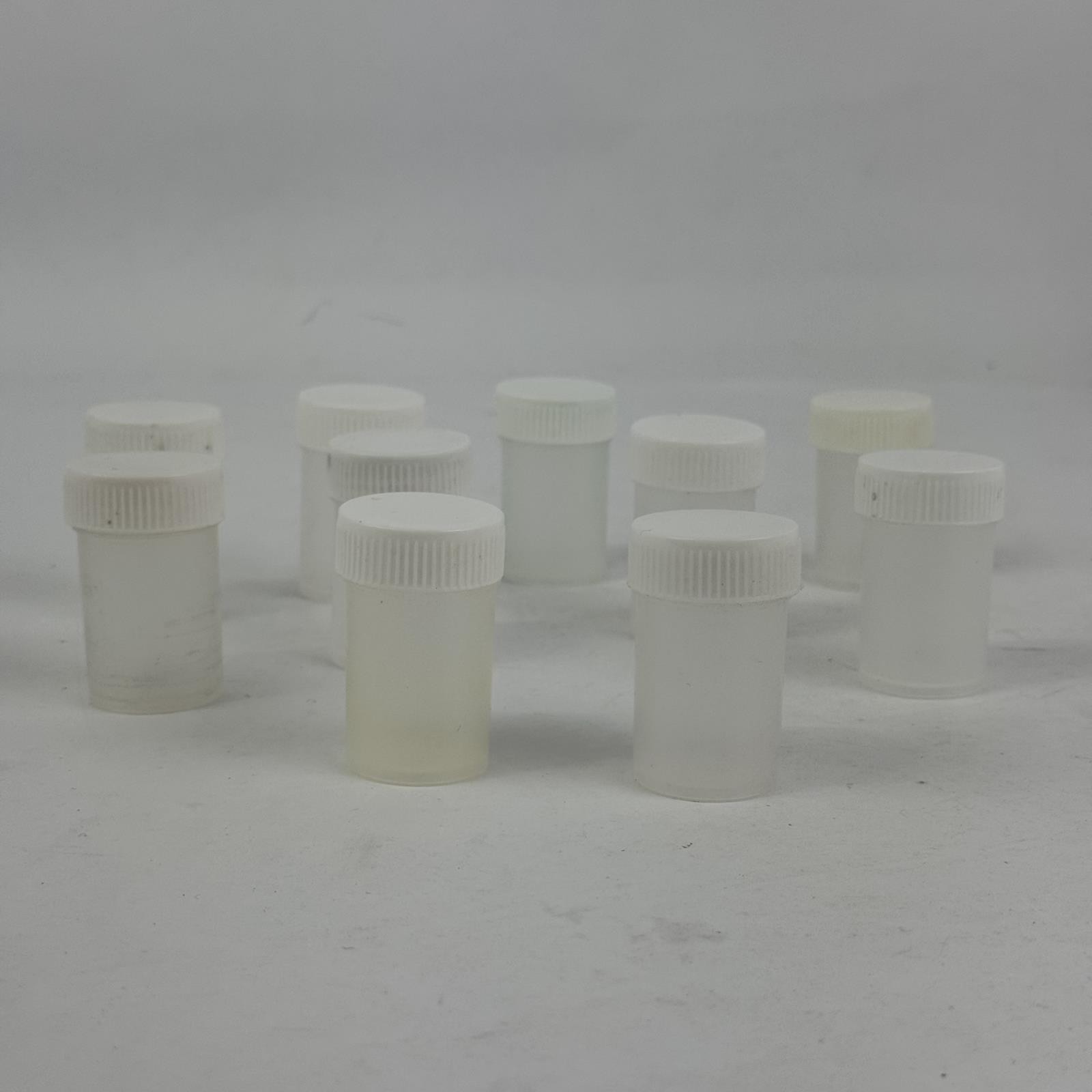 10 Screw Top Plastic Bottles For Bead Crafters Coin Collectors Or DIY Projects
