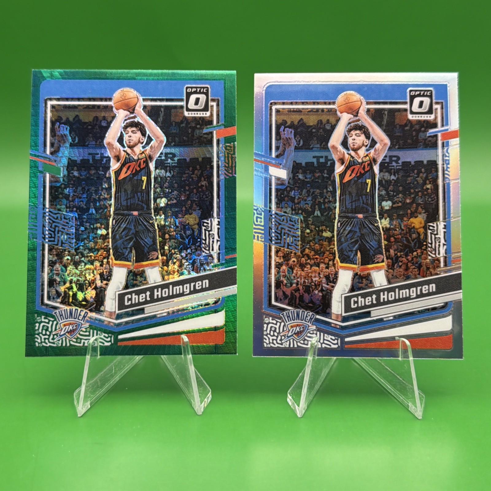 2023-24 Panini Donruss Optic - Chet Holmgren #114 Green Hyper Prizm Holo Silver