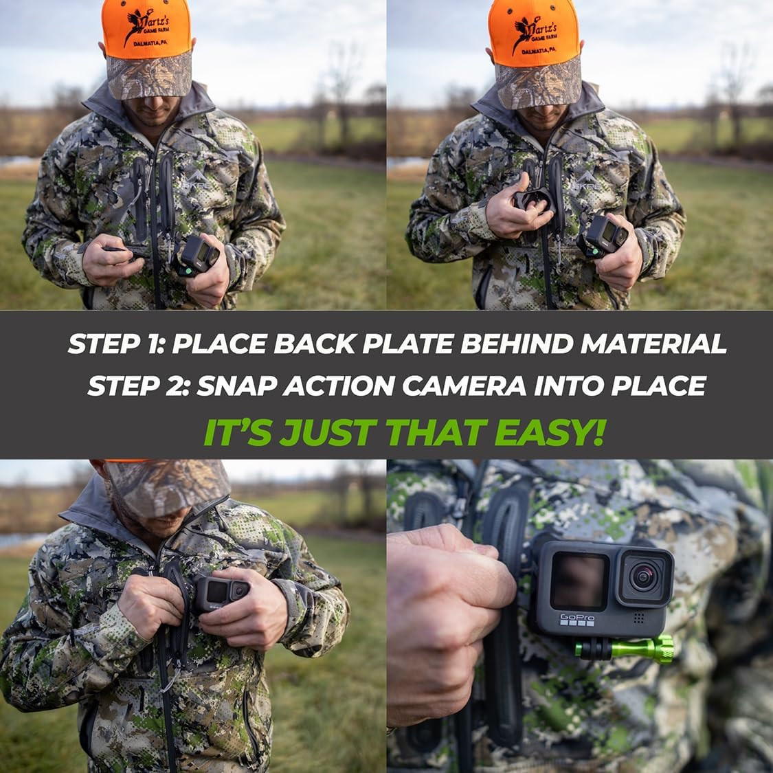 Magnetic Action Camera Chest Mount for Gopro & DJI Osmo Action
