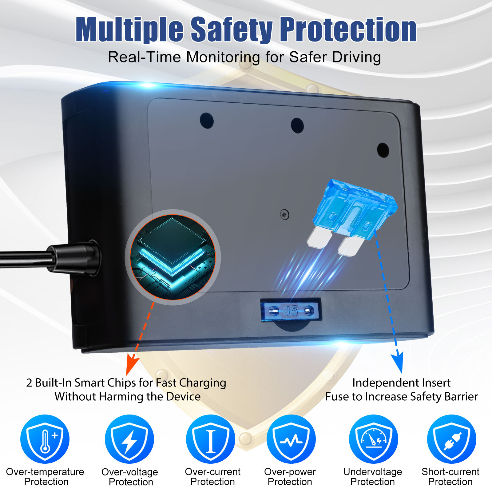 Car Cigarette Lighter Socket Splitter QC 3.0 Dual USB Fast Charger Power Adapter