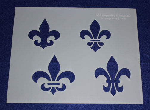 2 -Mylar 14 Mil Fleur-De-Lis Stencils Painting/Crafts/Stencil/Template