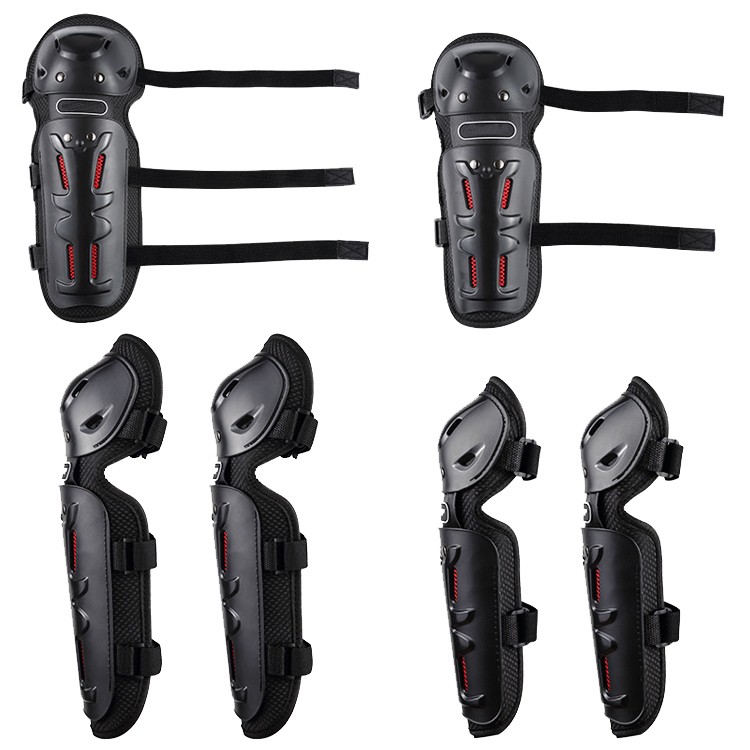 4PCS Motorcycle Knee/elbow Pads Support Compression Adjustable Comfort