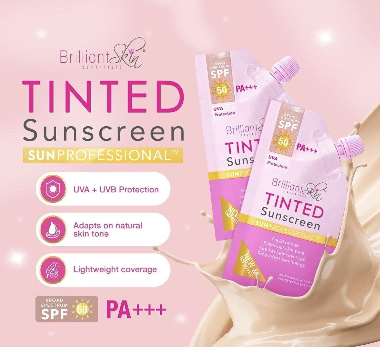 2X Brilliant Skin Tinted Sunscreen SPF50
