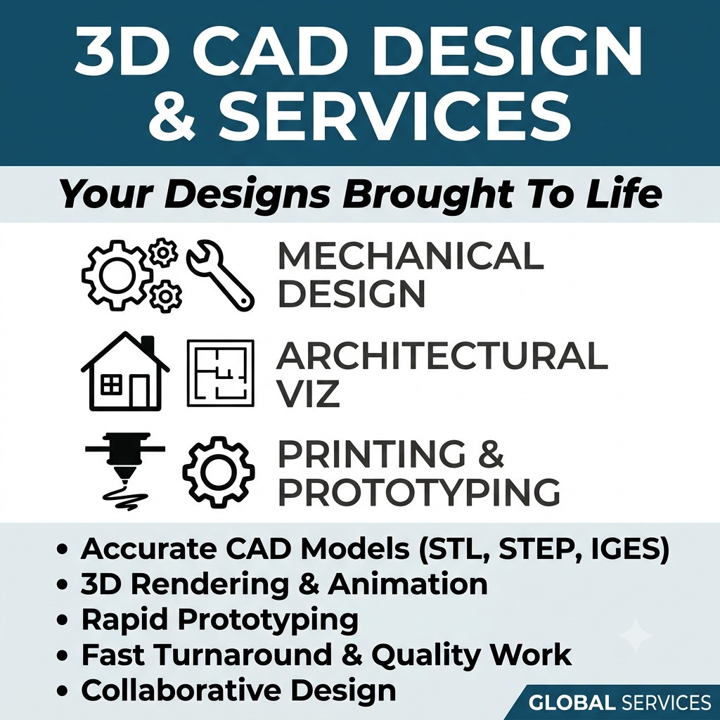 CAD design and 3d printing service