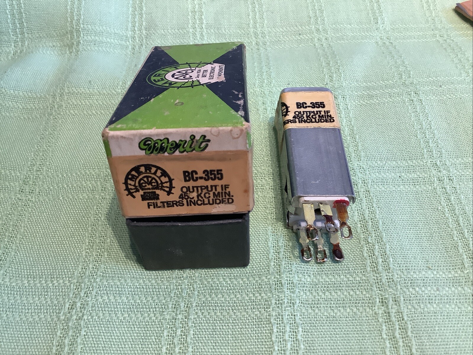 Merit BC-355 Radio Output iF Transformer 455kHz Kc Diode Filter ( miller 12-c6)