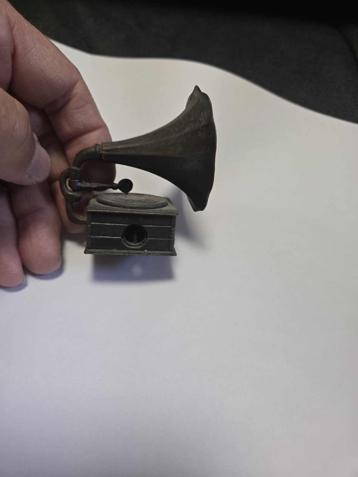 Vintage "old Time Phonograph" Die Cast Pencil Sharpener
