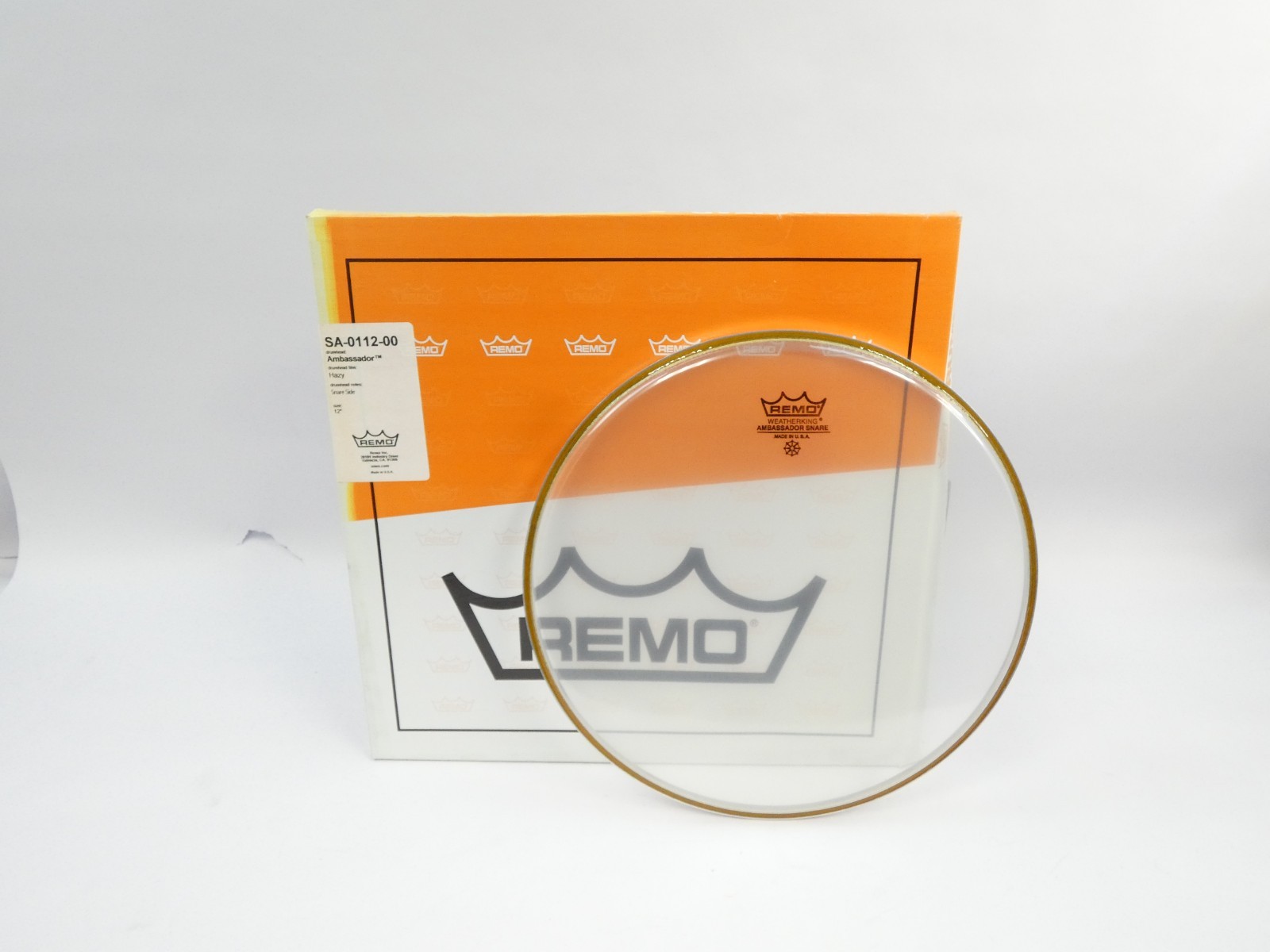BRAND NEW (Open Box) Remo Ambassador Snare Side 12" Drum Head SA-0112-00 - Hazy