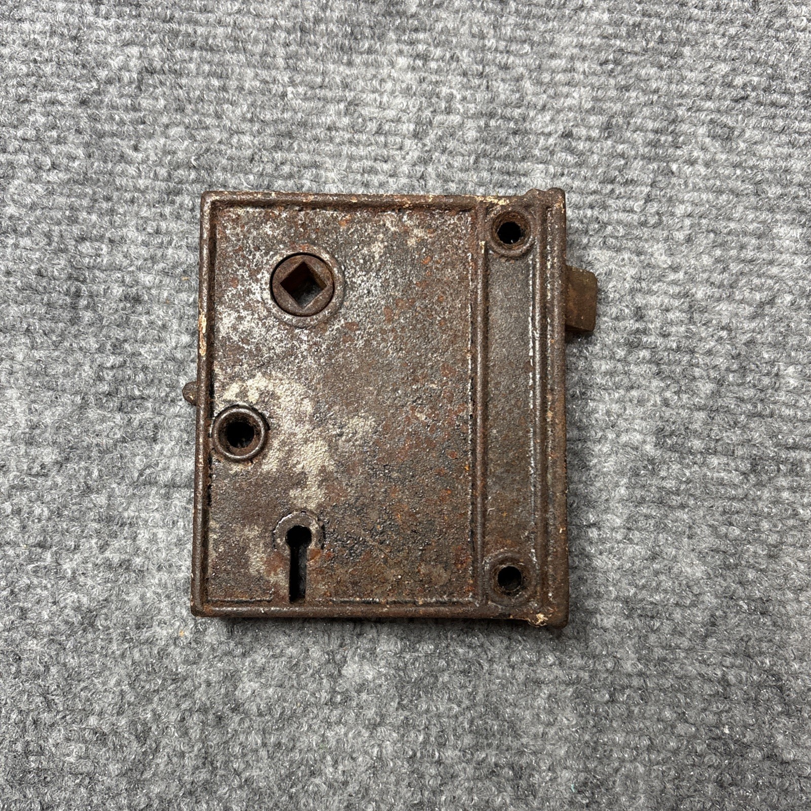 Antique Cast Iron Rim Surface Door Lock With Night Latch -  For Restoration