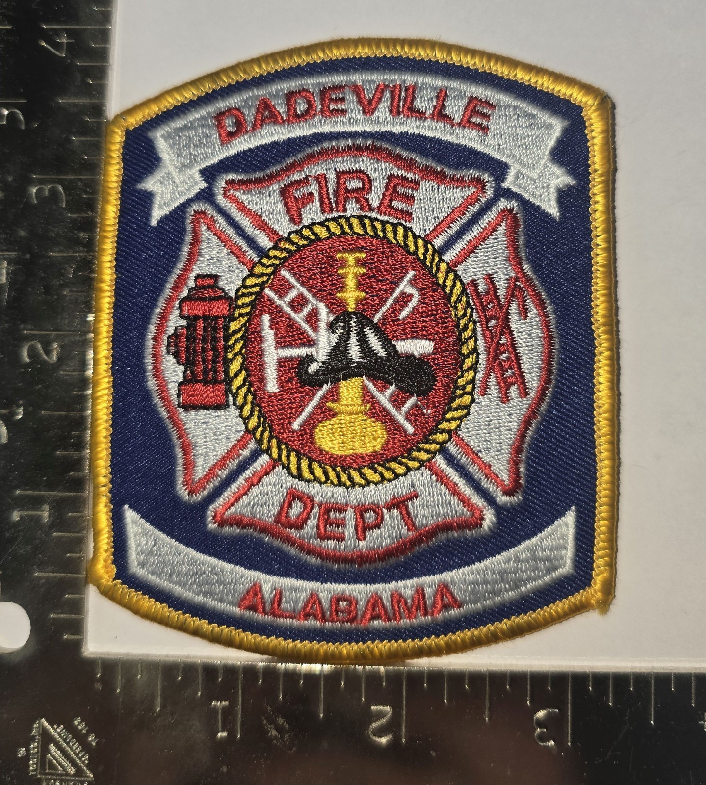 Dadeville Alabama Fire Dept Patch – Red Maltese Cross