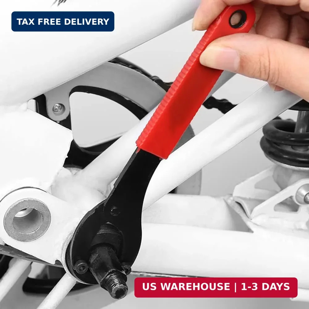 Duoduole 1 PCS Bottom Bracket Tool Adjustable Pin Spanner 6.4*0.78*0.23", Red