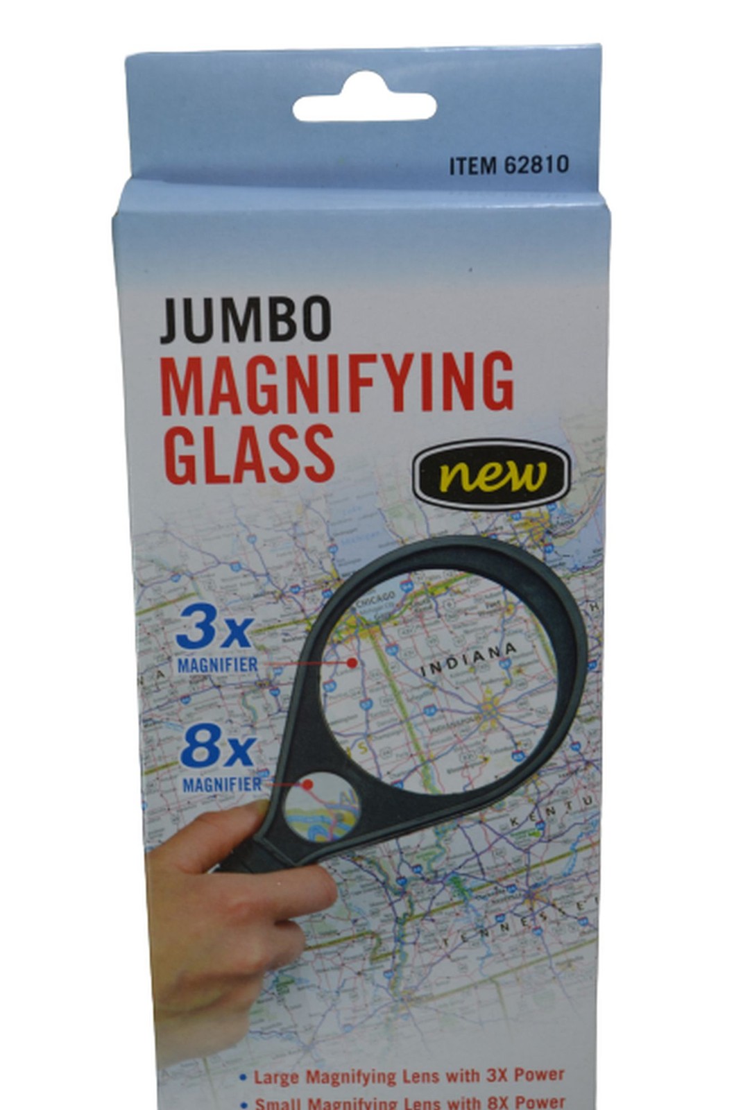 HFT 62810 3X Jumbo Magnifying Glass – 4" Lens – Easy-Grip Polystyrene Handle