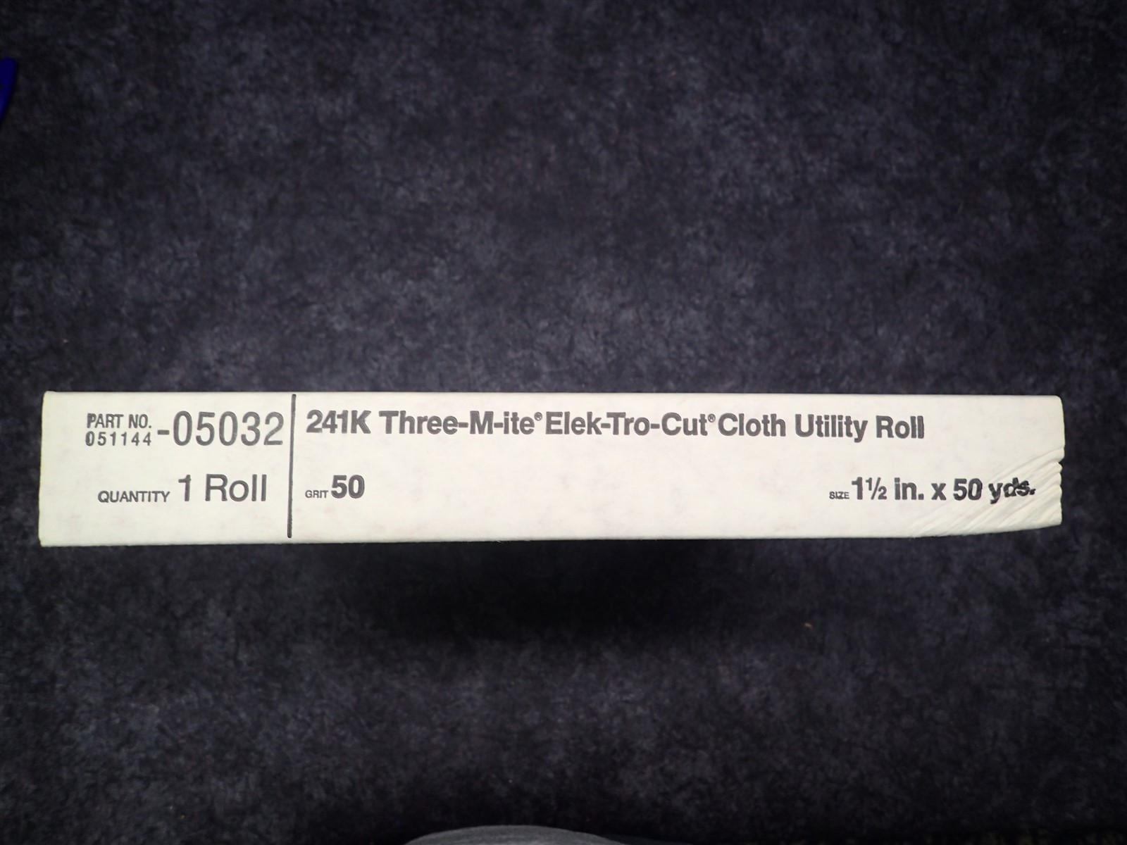 3M Elek-Tro-Cut Cloth Utility Roll 05032 1-1/2" X 50 yds 50 GRIT (241K) (W6)