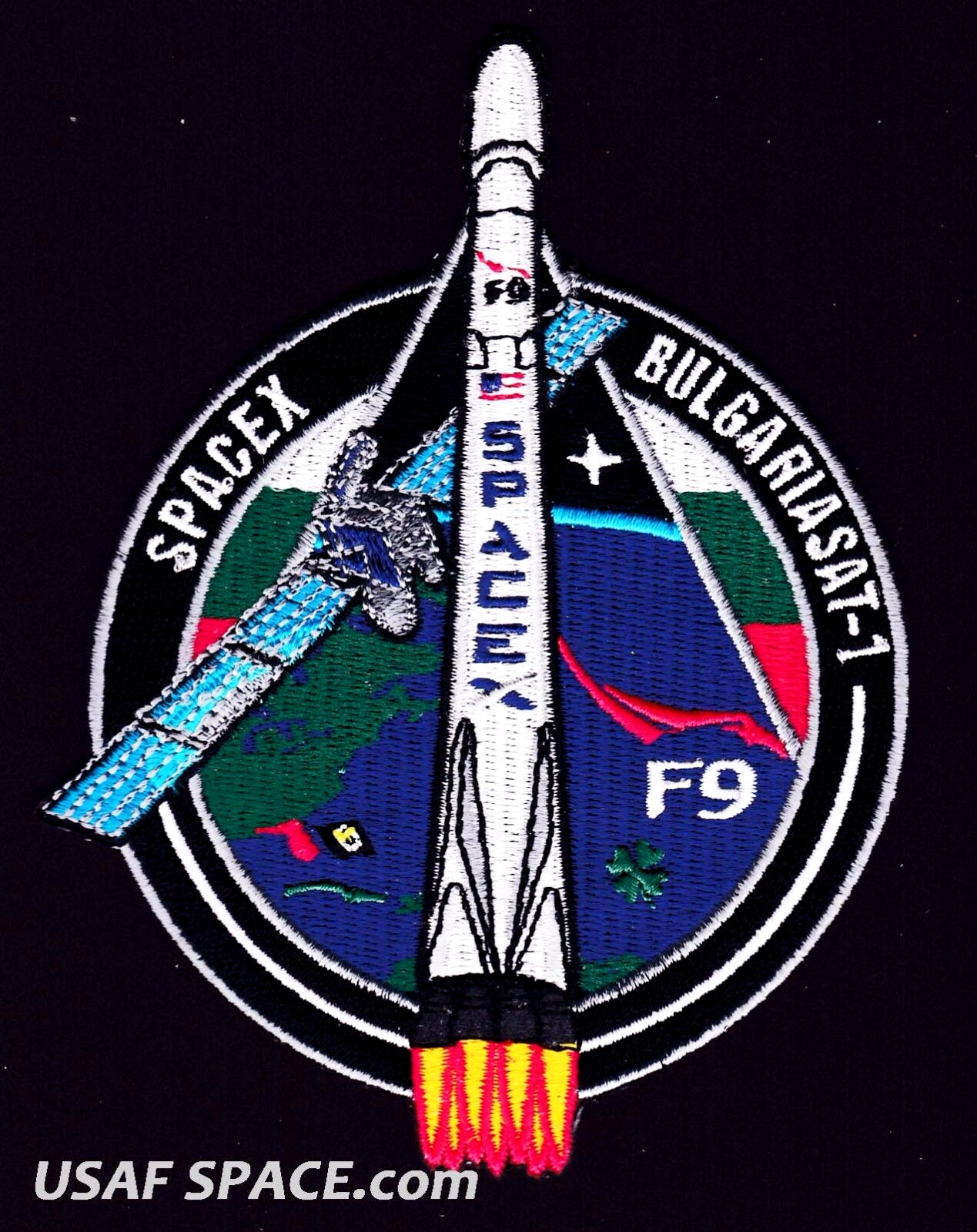Authentic BulgariaSat-1 -SPACEX FALCON 9 F9 Launch SATELLITE Mission SPACE PATCH
