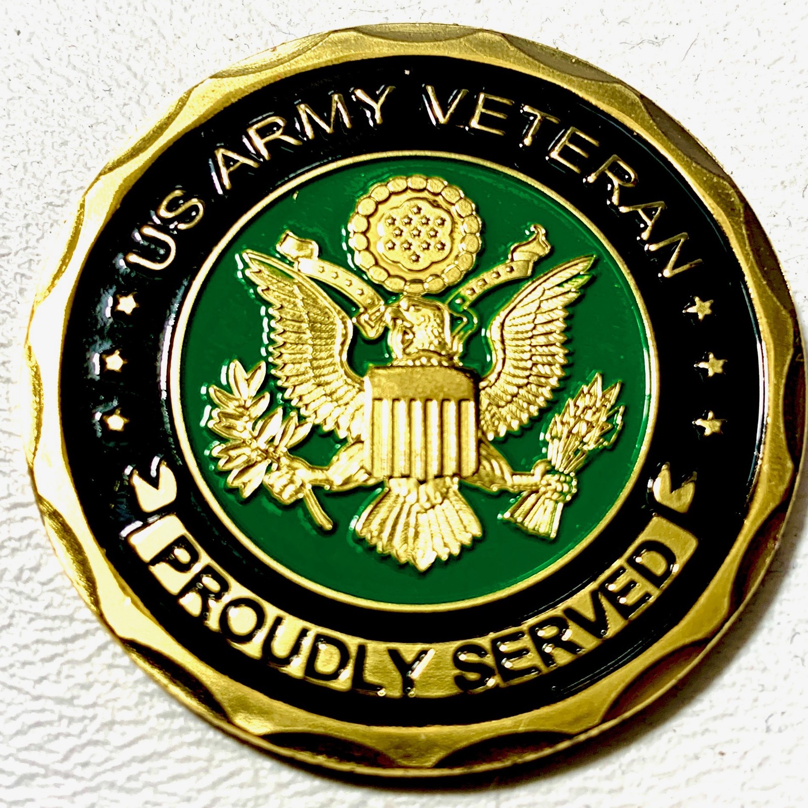 United States Army Veteran Gold Challenge Coin