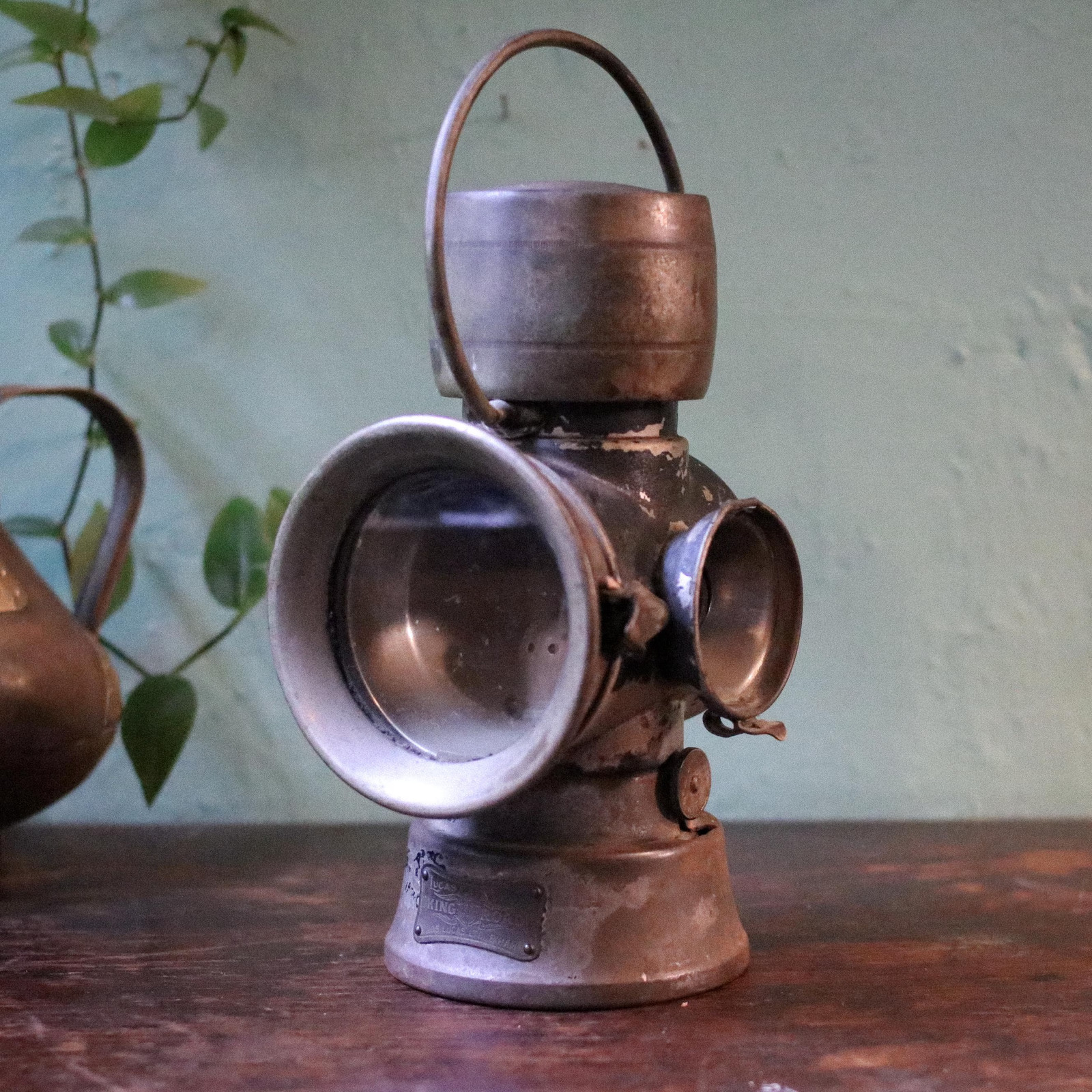 Antique "King of the Road" Car Oil Lamp