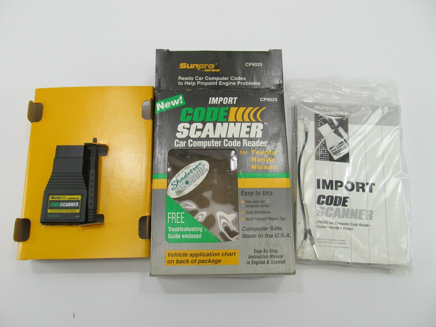 Sunpro Actron CP9025 Import Car Computer Code Reader, For Nissan Toyota, Honda