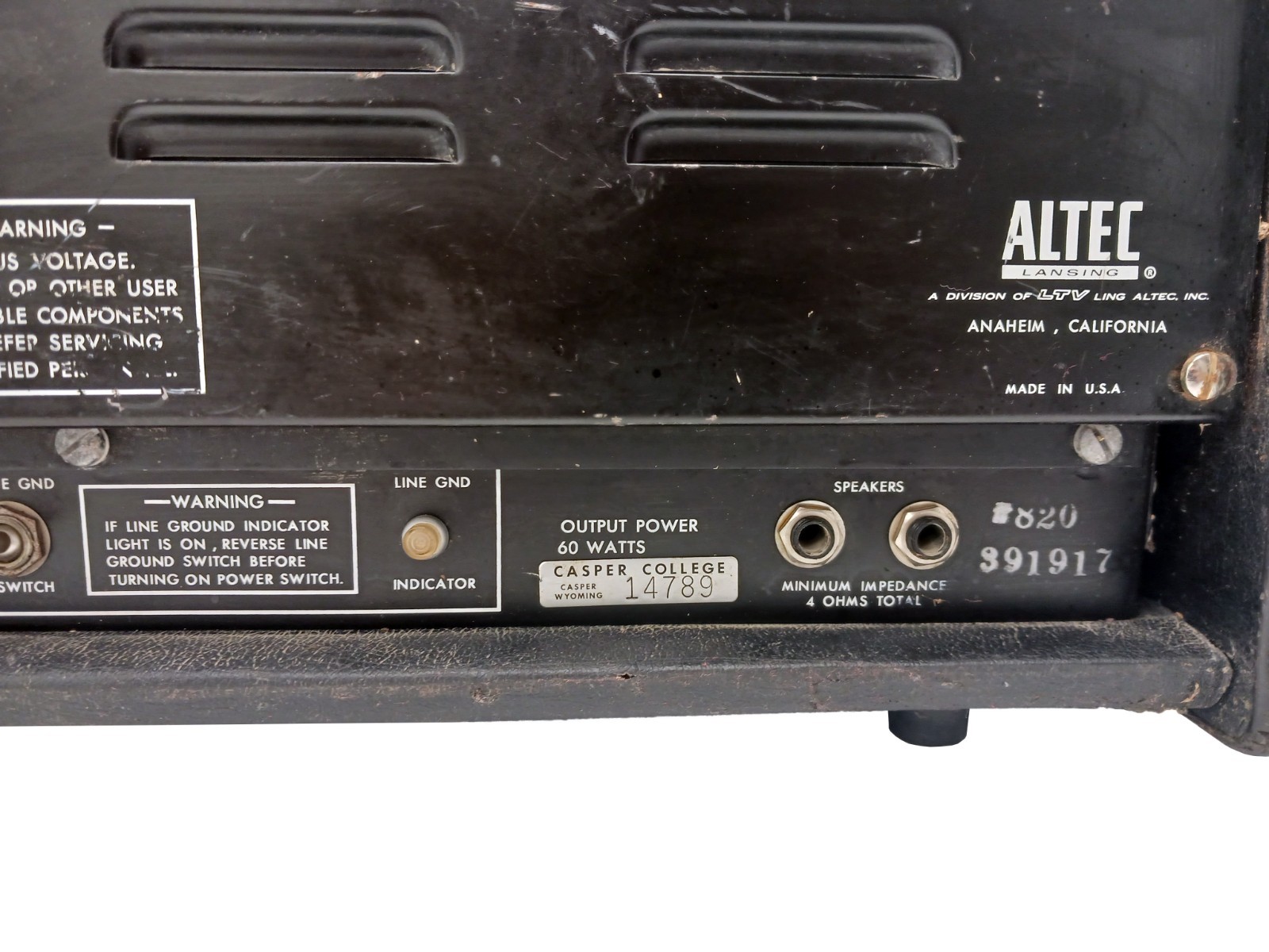 Vintage Altec Lansing 200 Solid State Control Console - READ DESCRIPTION
