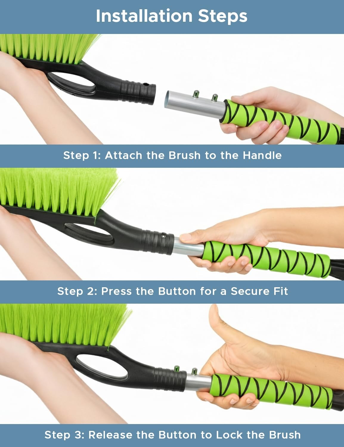 Snow Brush and Ice Scraper for Car Windshield 1 Pack, Window Ice and...