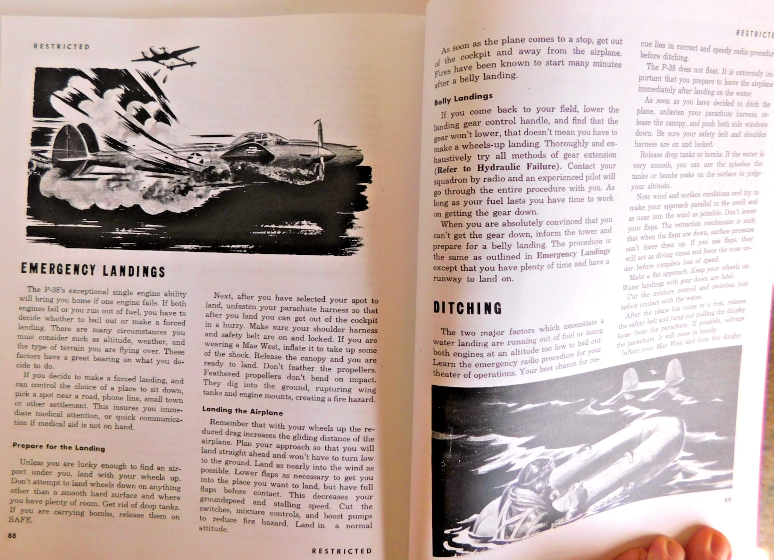 P-38 LIGHTING "PILOT TRAINING MANUAL FOR THE P-38 LIGHTING",