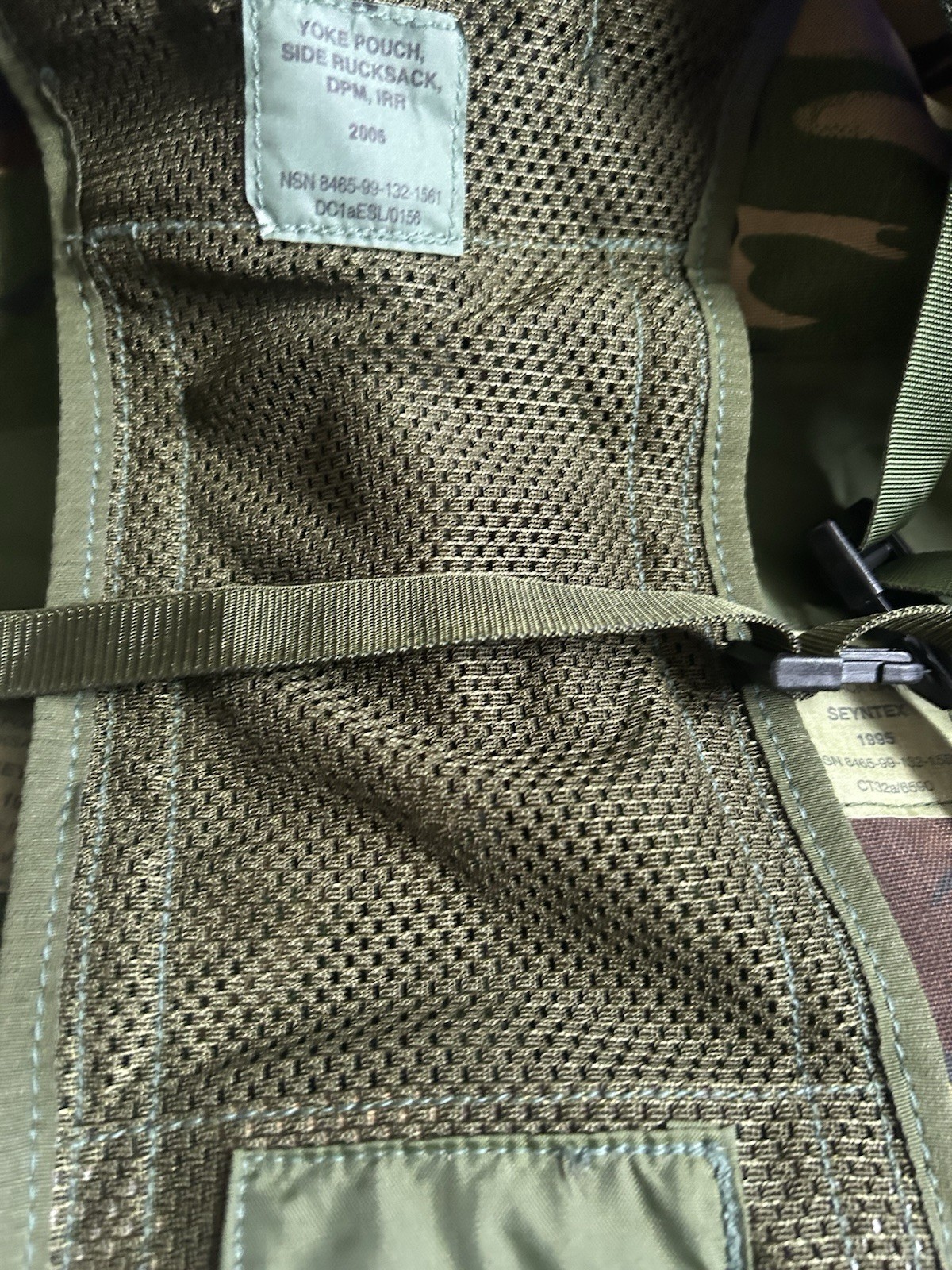 BRITISH ARMY ISSUE DPM BACKPACK SIDE POCKET POUCHES X2 WITH YOKE DAYPACK