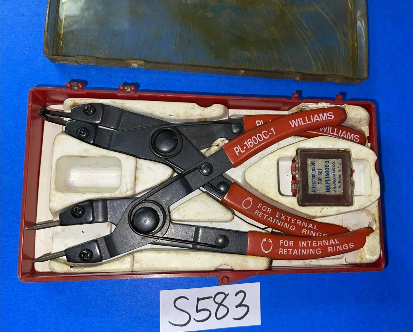 WILLIAMS CO TOOLS SNAP RING INTERNAL AND EXTERNAL PLIERS SET