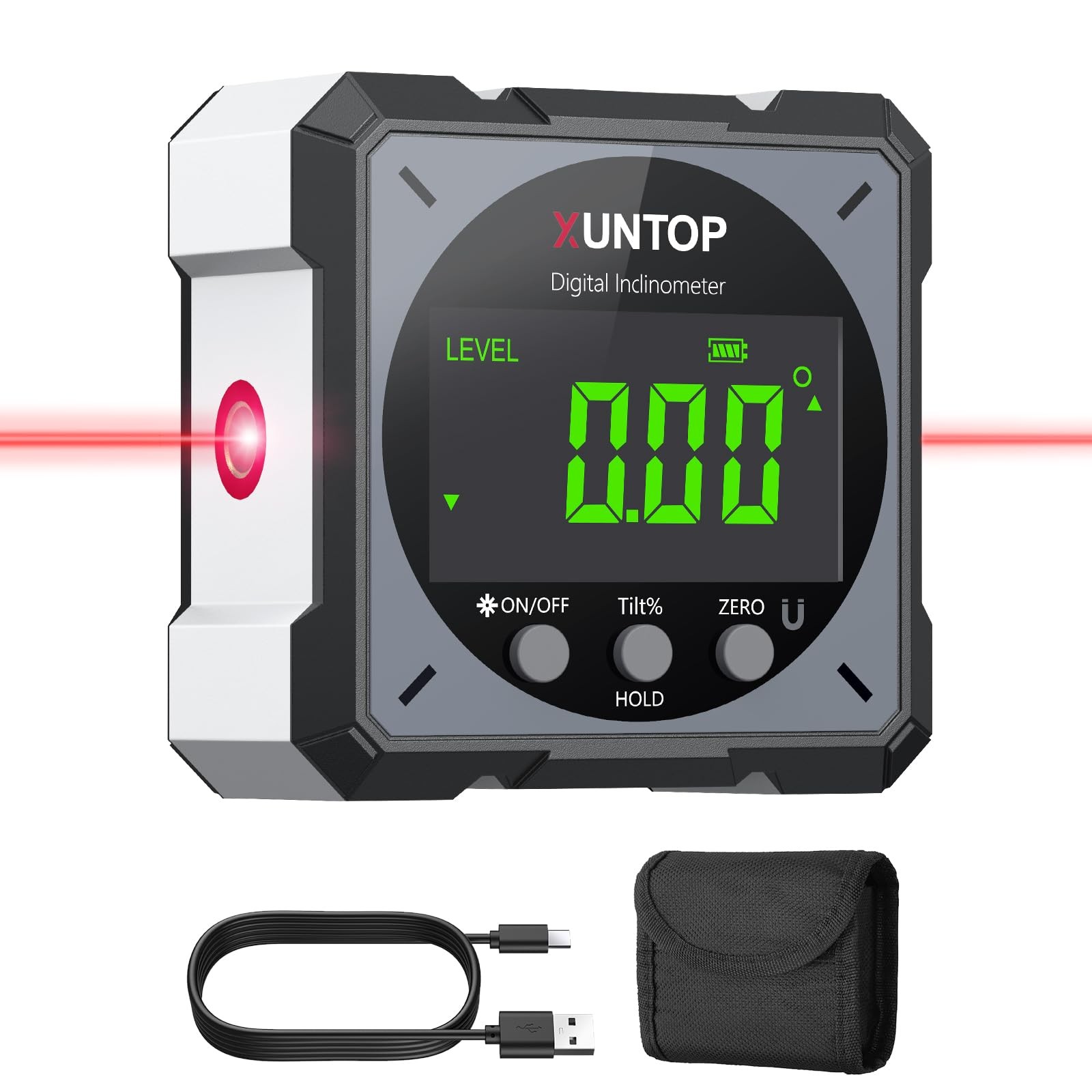 XUNTOP Gray Angle Finder Red Dual Laser
