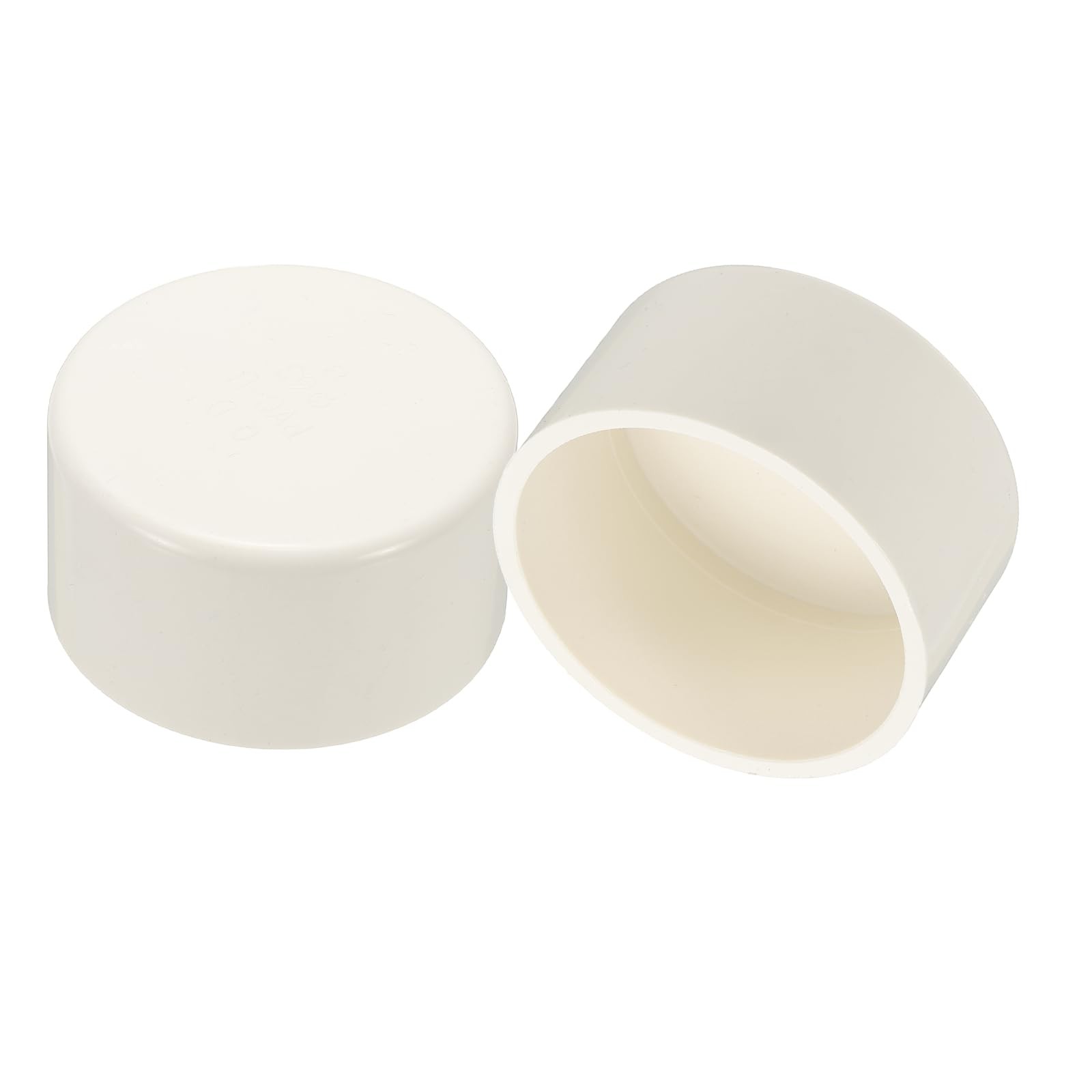 PATIKIL PVC Pipe End Caps, 2 Pack 2.5" Diameter Cover 2.5 Inch, White