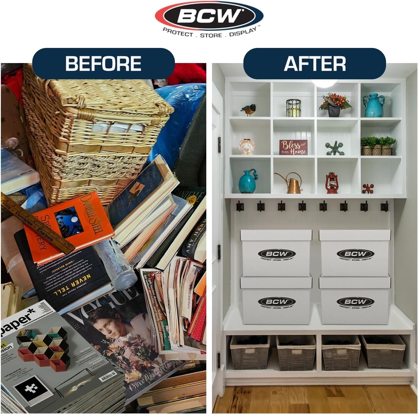 3 BCW Magazine / Golden Age Comic Storage Archive Boxes Doc Cardboard Long Term