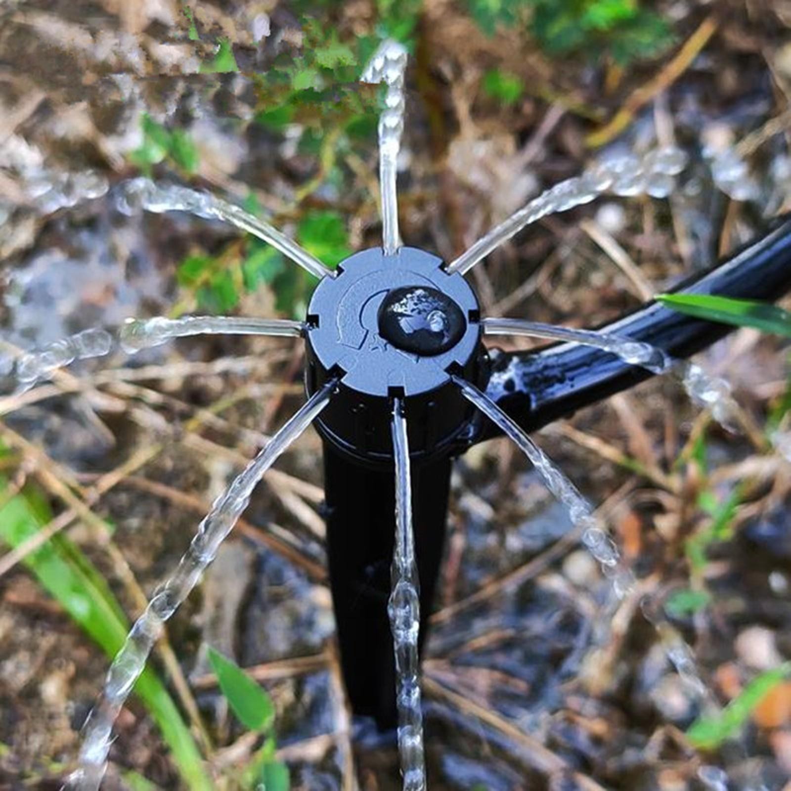 100Pcs Adjustable Water Flow Polypropylene Nozzle Stake Drip Sprinklers Garden