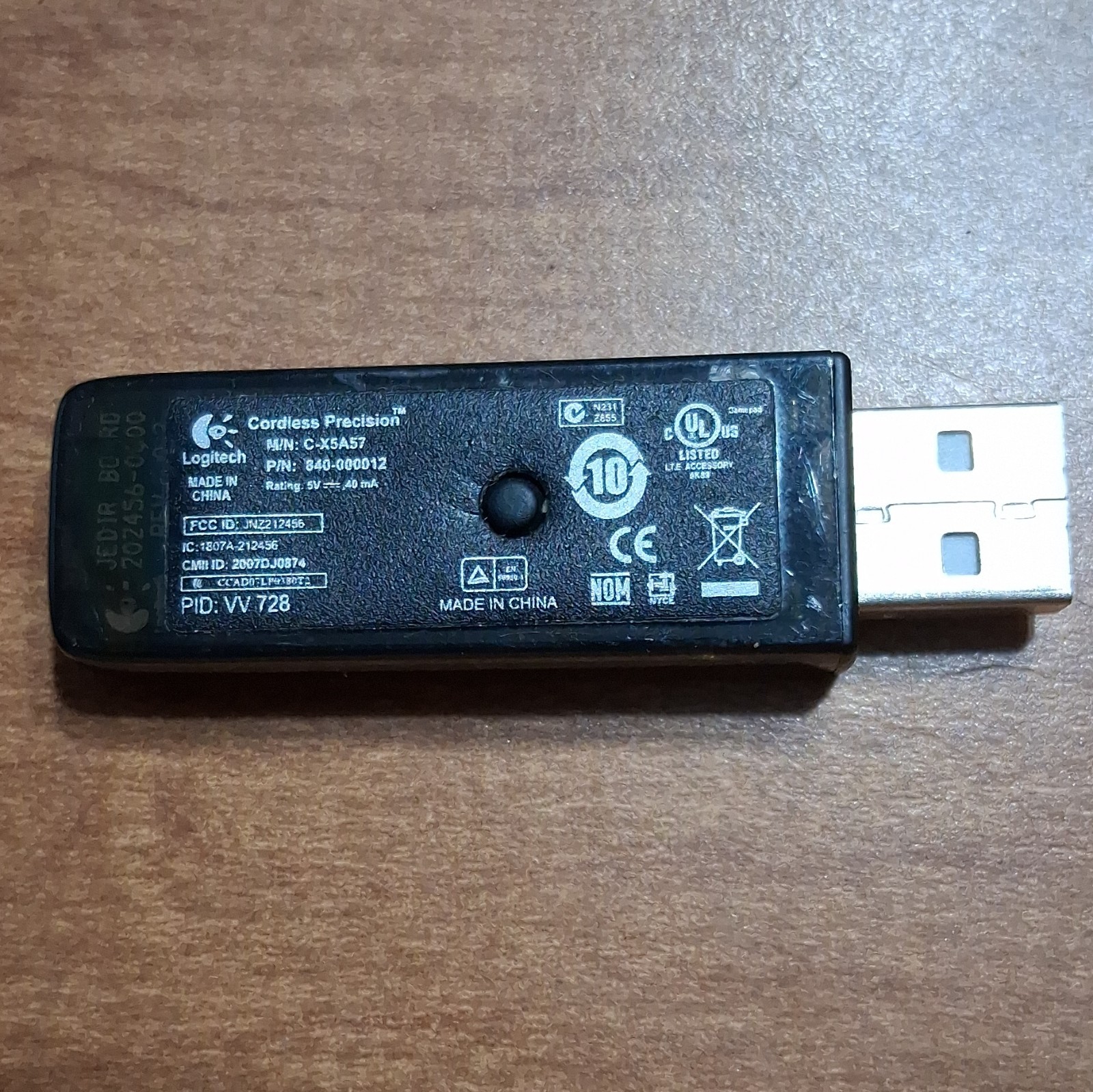 USB Dongle Receiver Adapter C-X5A57 For Logitech Cordless Precision 100% Tested